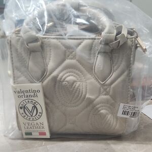 Valentino Orlandi Taupe Vegan Leather Mini Bag